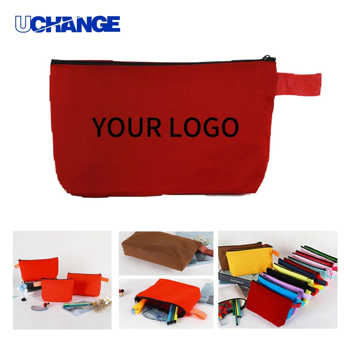 Canvas Cosmetic Pencil Pouch Durable 1
