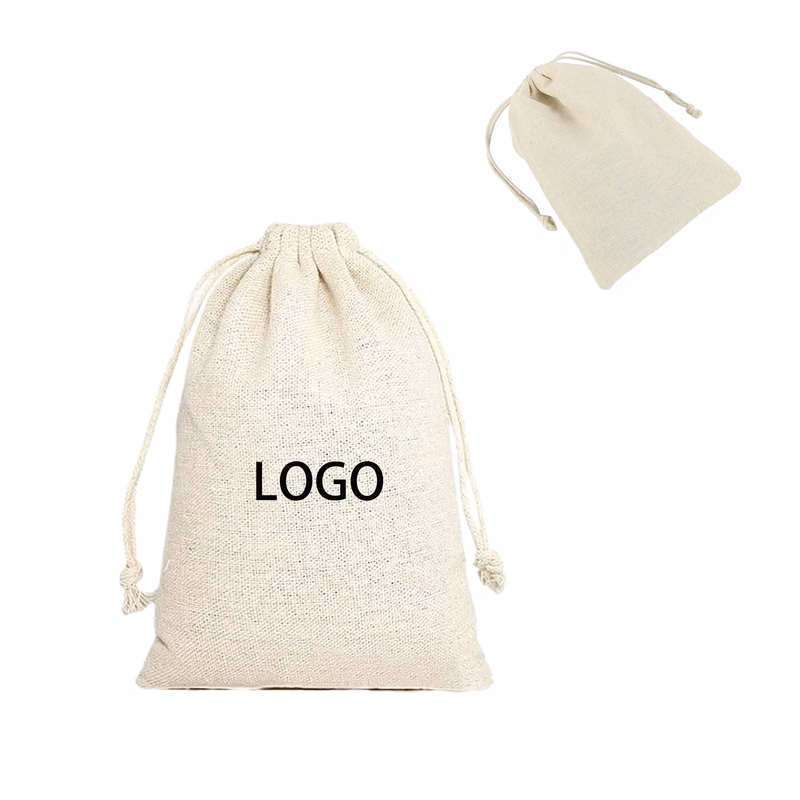 Burlap Bag with Drawstring