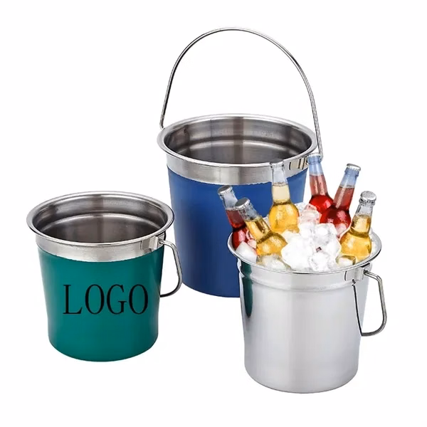 Custom Stainless Steel Ice Bucket 12 oz Chilled Beverage — Premium Barware Gift