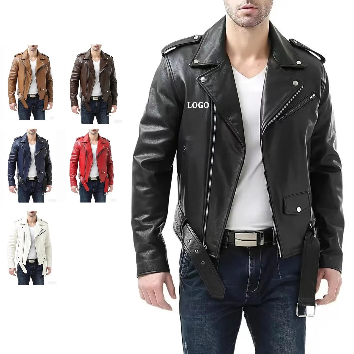 Men Faux Bomber Jacket 1