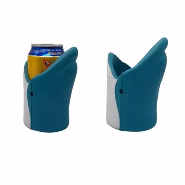 Custom Dolphin Shaped Silicone Cup Sleeve — Elegant Insulated Beverage Holder