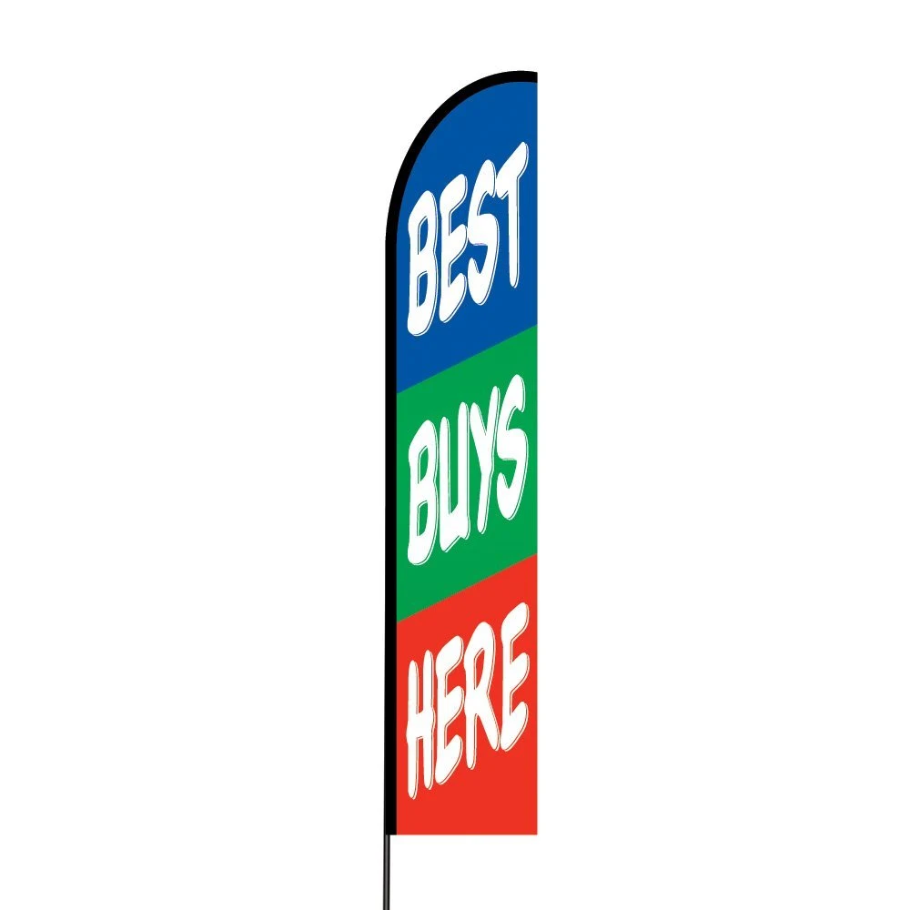 Best Buys Here Flag Kit 15' Feet Feather Flag Sign Outdoor Banner 1