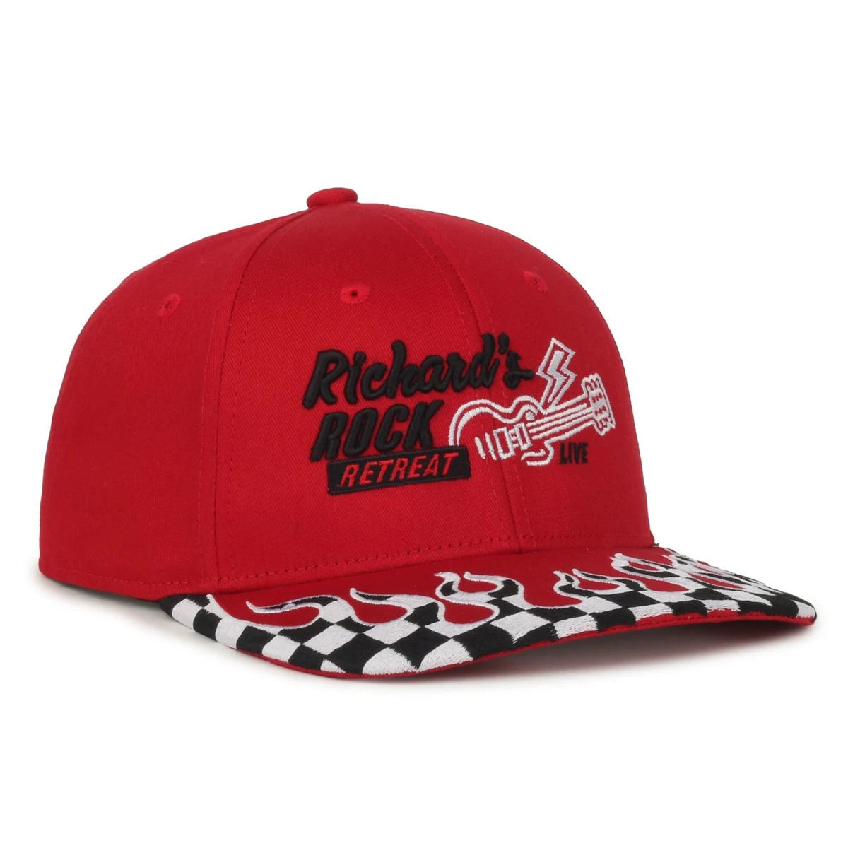 Checkered Flame Solid Back 1