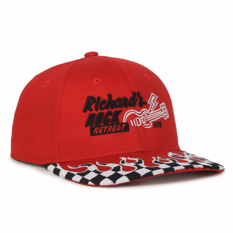 Checkered Flame Solid Back