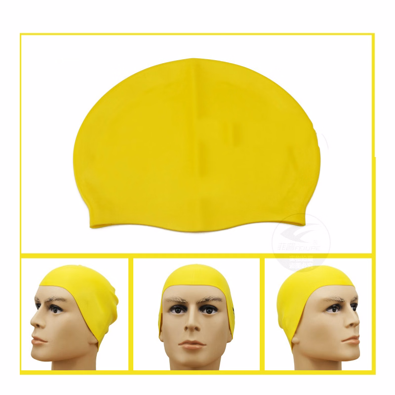 Adult swimming cap with customizable marking