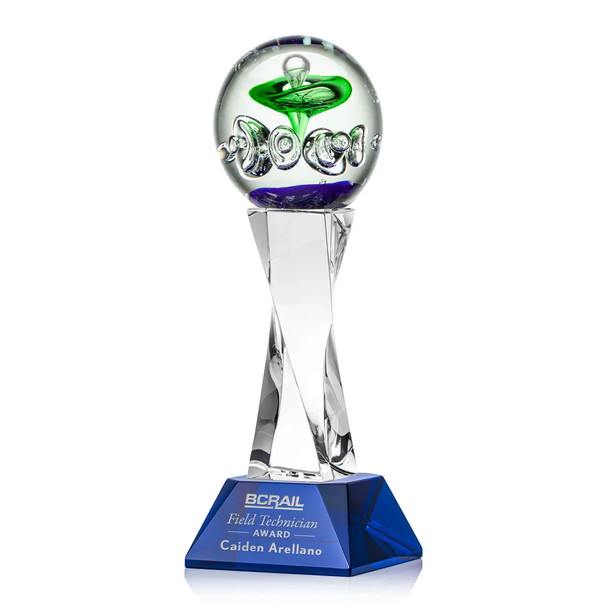 Aquarius Award on Langport Base - Blue 1