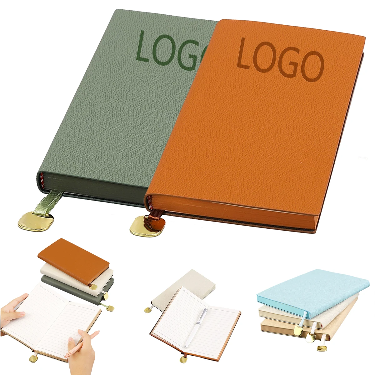 Portable A6 Lychee Grain Notebook 1