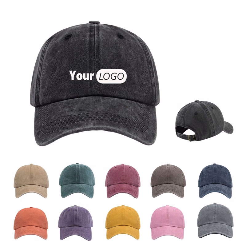 Washed Cotton Distressed Baseball Cap
