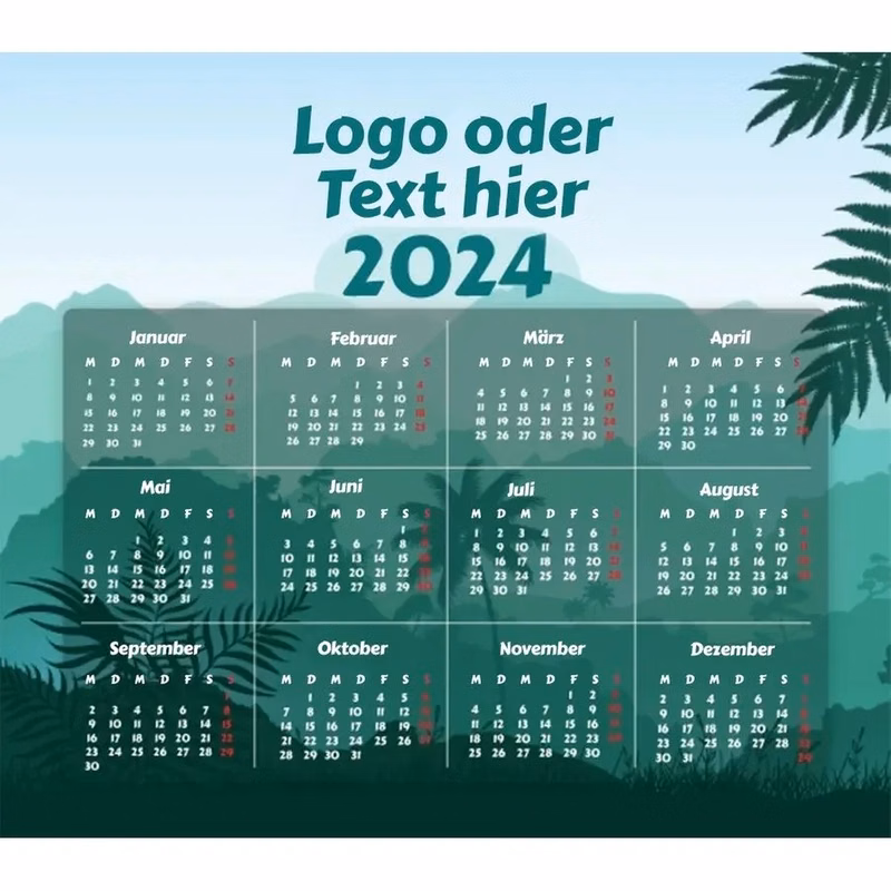 Nature Mouse Pad with Calendar