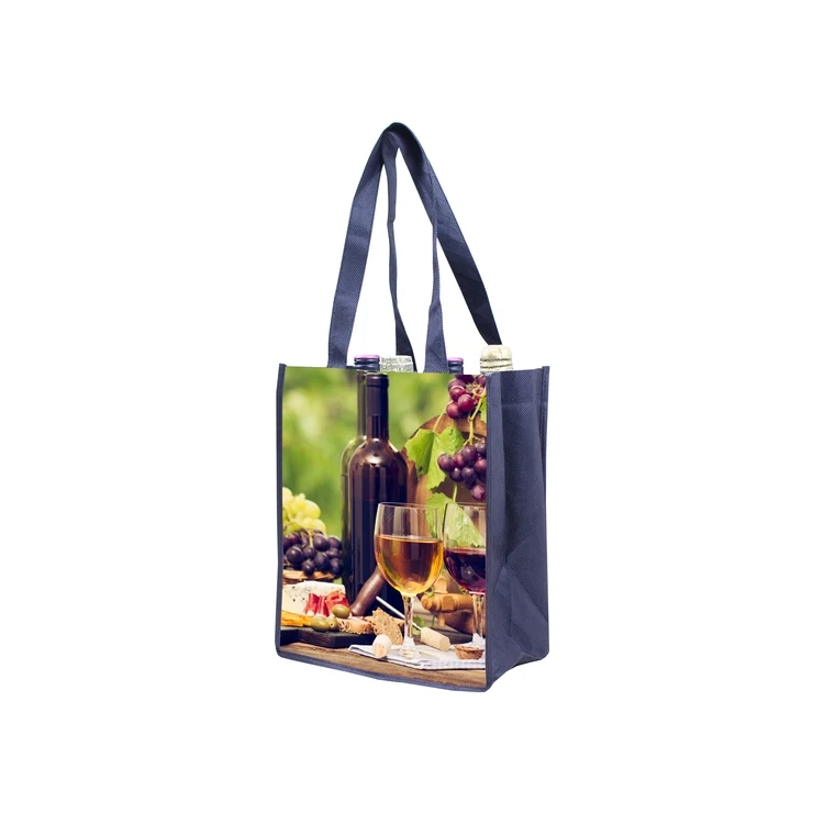 6 Bottles Wine Bag w/ Collapsible Bottle Pockets 1