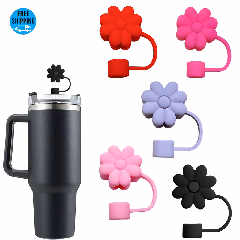 Flower Straw Covers Toppers