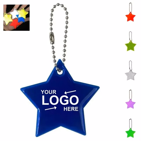 Custom Star-Shaped Reflective Safety Keychain — Night Visibility Gear for Commuters