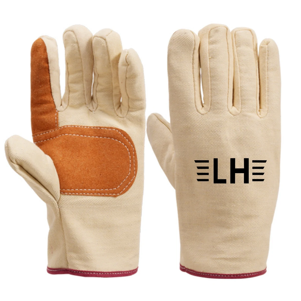 Double Layer Thickening Canvas Work Gloves 1