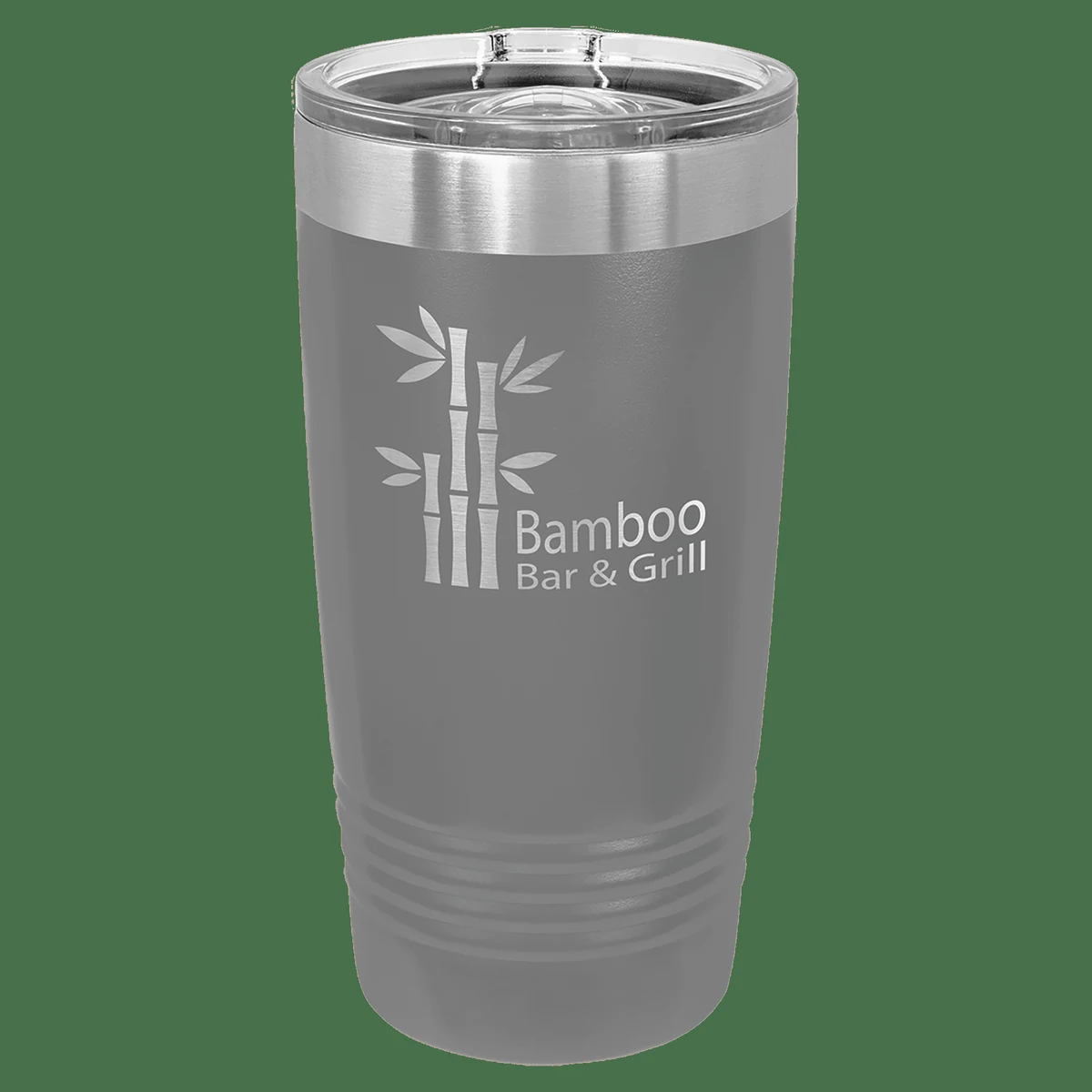 20 oz. Dark Gray Laser Engraved Polar Camel Ringneck Tumblers w/Slider Lid 1