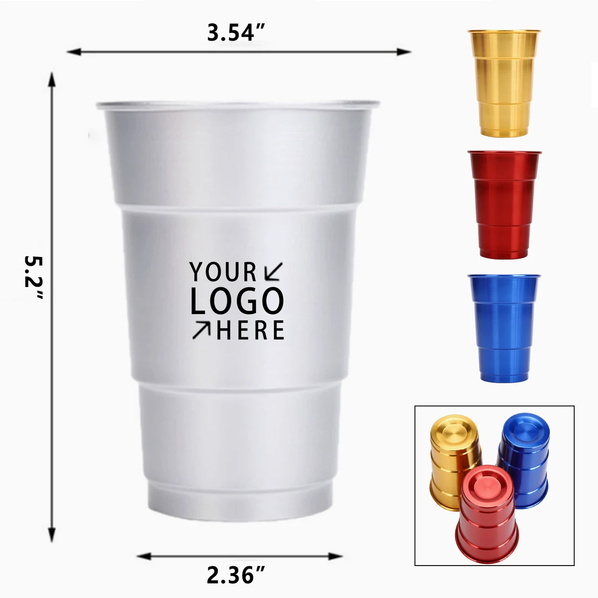 Reusable 16oz Aluminum Cup 1