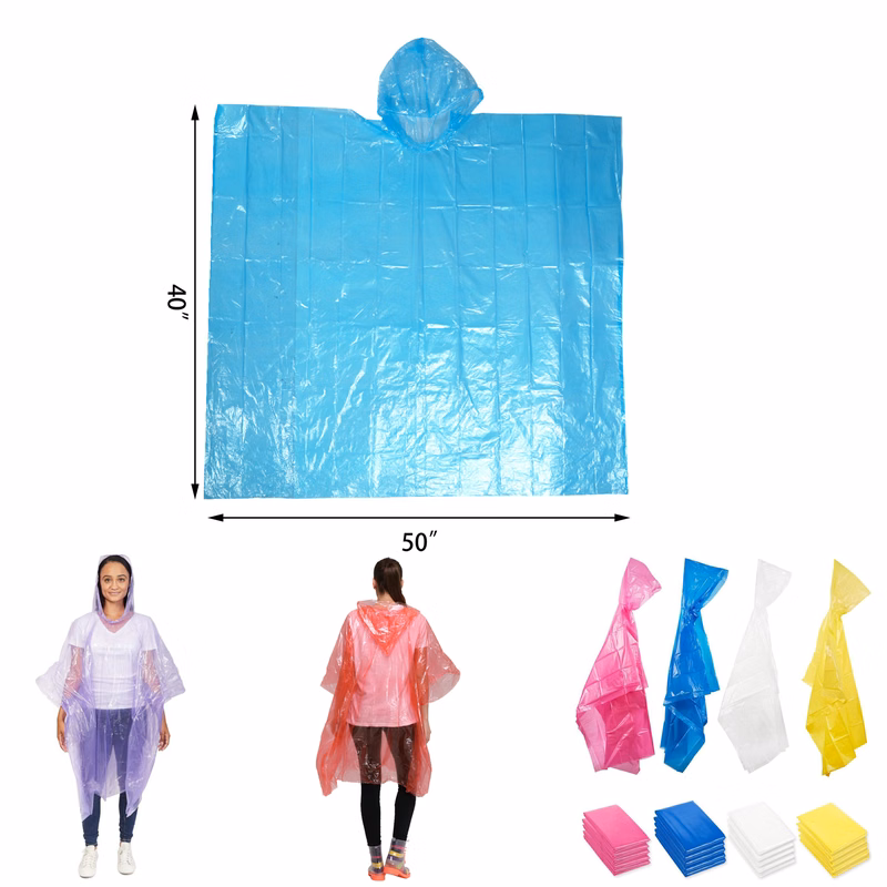 PE Disposable Rain Poncho
