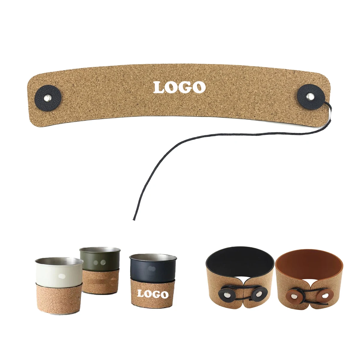 MOQ 20 pcs Eco Cork Tumbler Cover, custom koozie with logo imprint 1