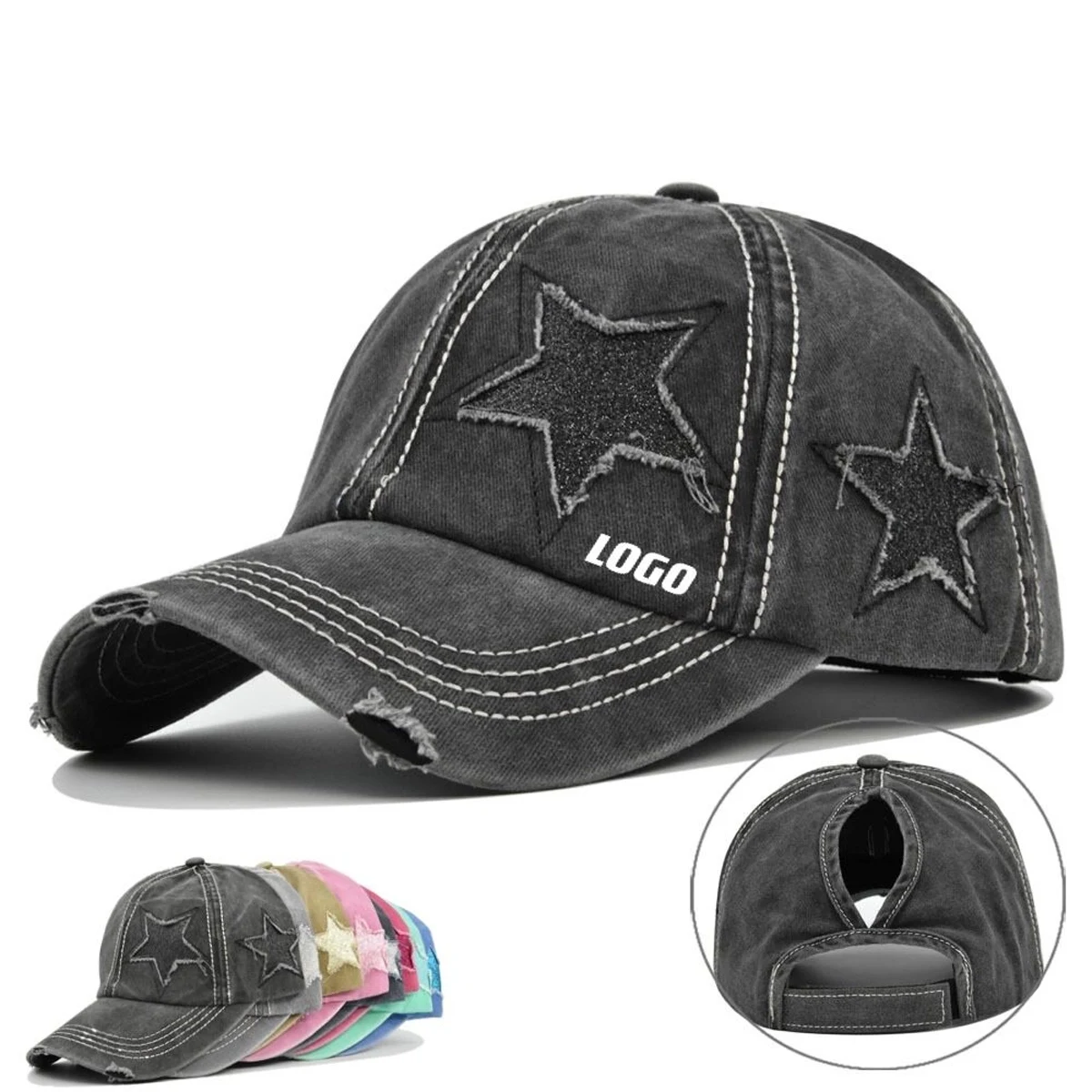 Distressed Baseball Cap 1