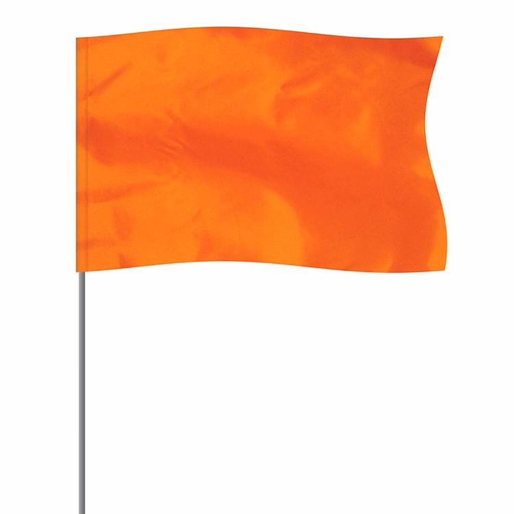 Orange 5" x 8" Marker Flag on a 36" Wire
