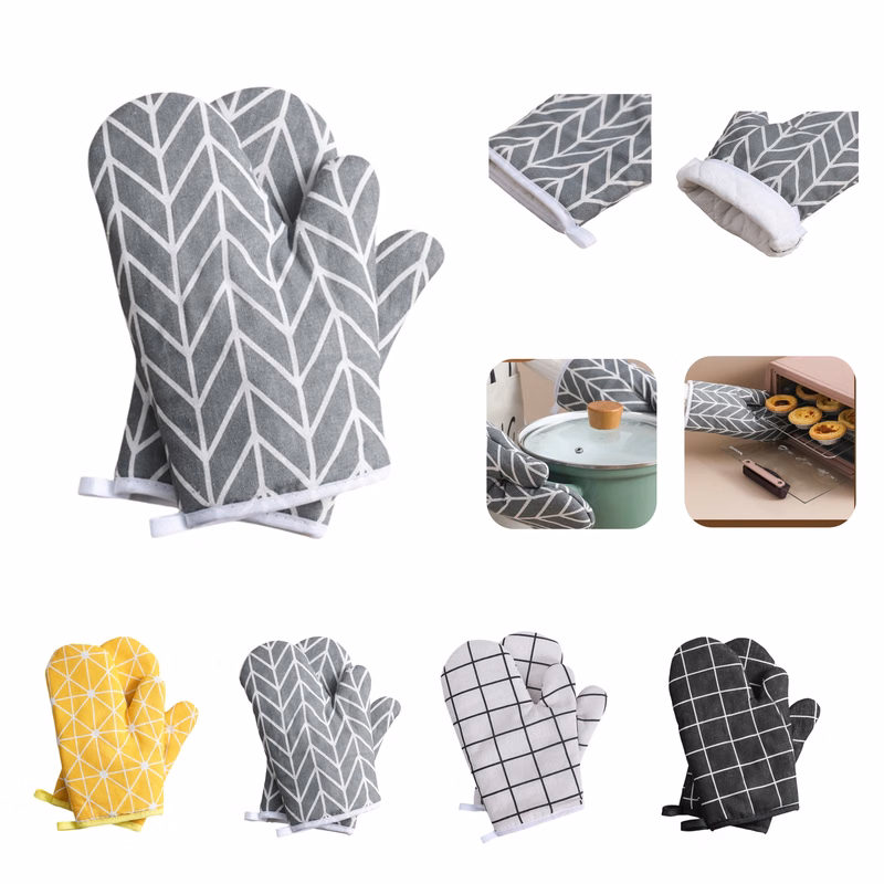 Cotton and Linen Oven Mitts