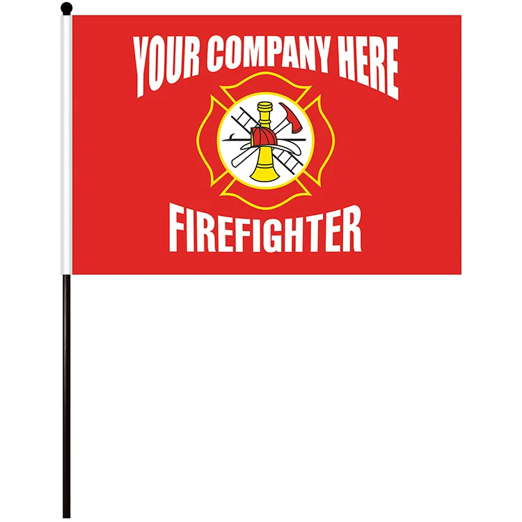 12" x 18" Firefighter Stick Flag 1