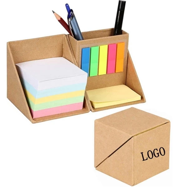 Sticky Notepad Cube Memo Pen Holder 1