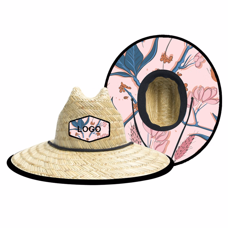 Natural Straw Lifeguard Sun Hat