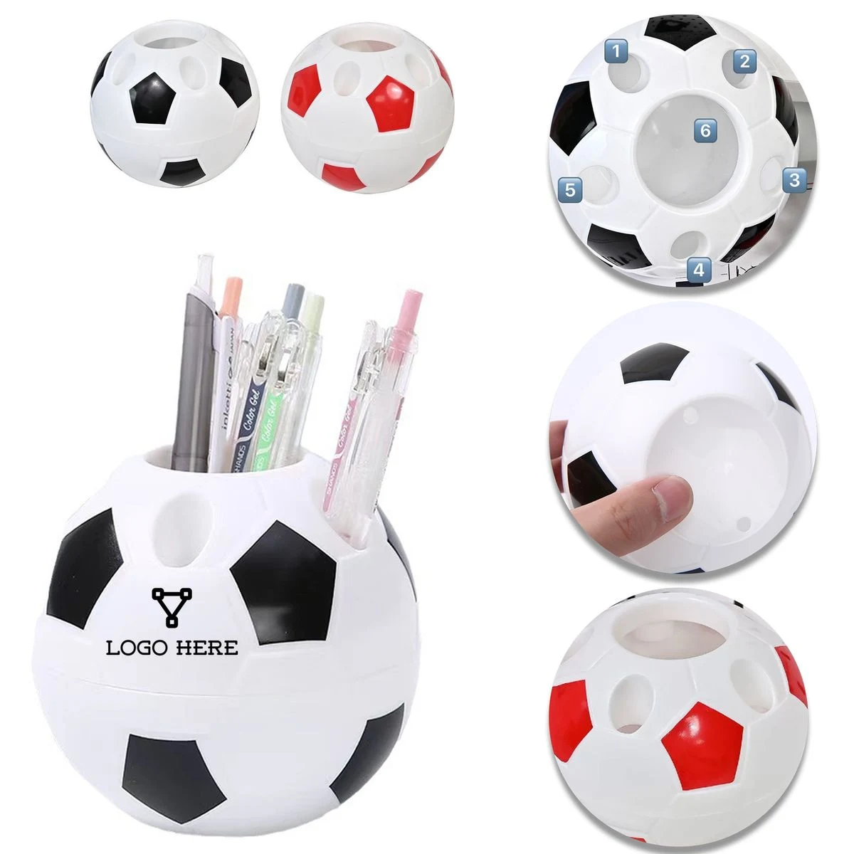 Soccer-Themed Desktop Pen Holder 1