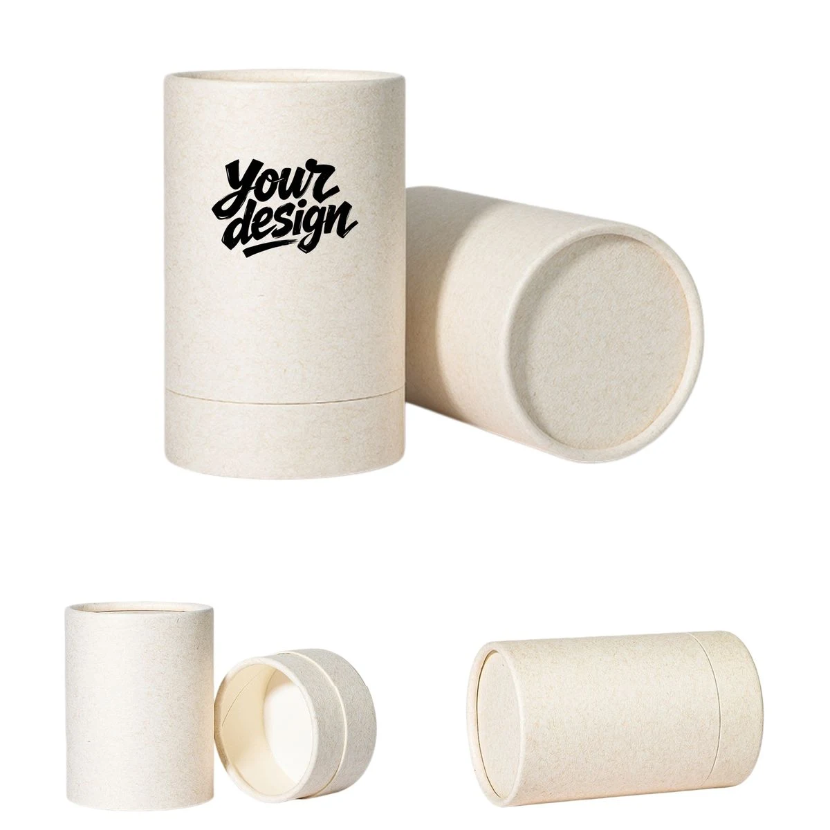 Compostable Cardboard Storage Tube with Lid 1