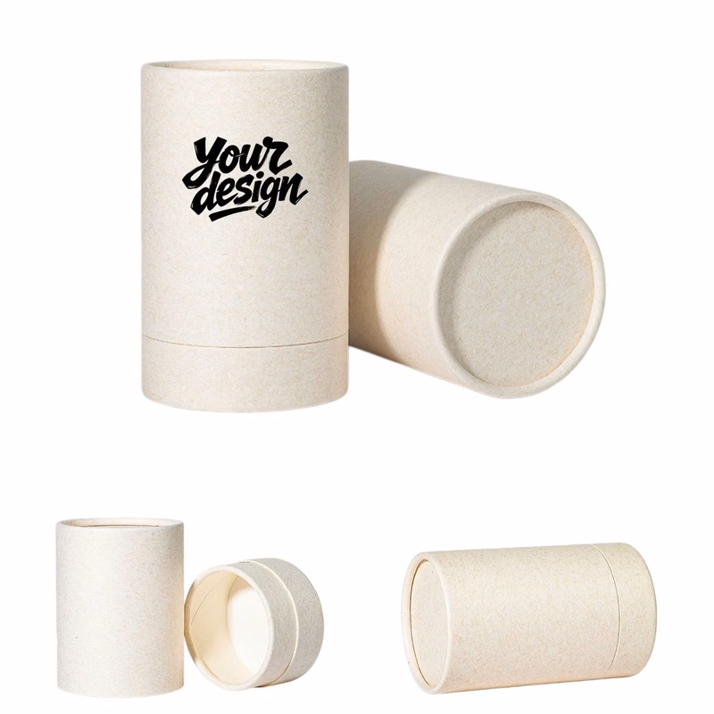 Compostable Cardboard Storage Tube with Lid