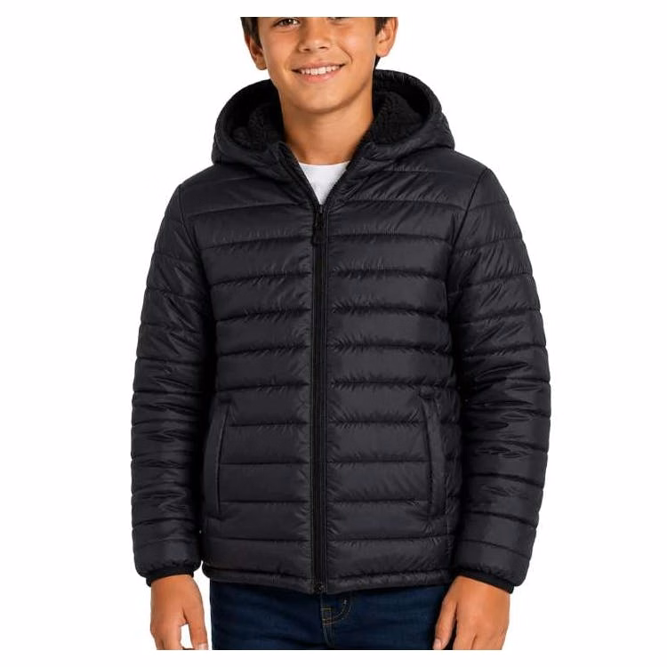 Boys' Reversible Sherpa-Lined Jacket - Size 8-16 Black