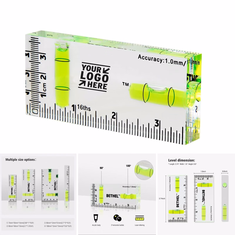 954015 MM T-Type Mini Two Directions Spirit Shatterproof Cross Check Bubble Level