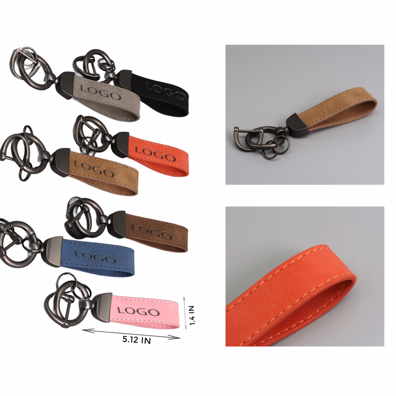 Durable Cowhide Alloy key Chain