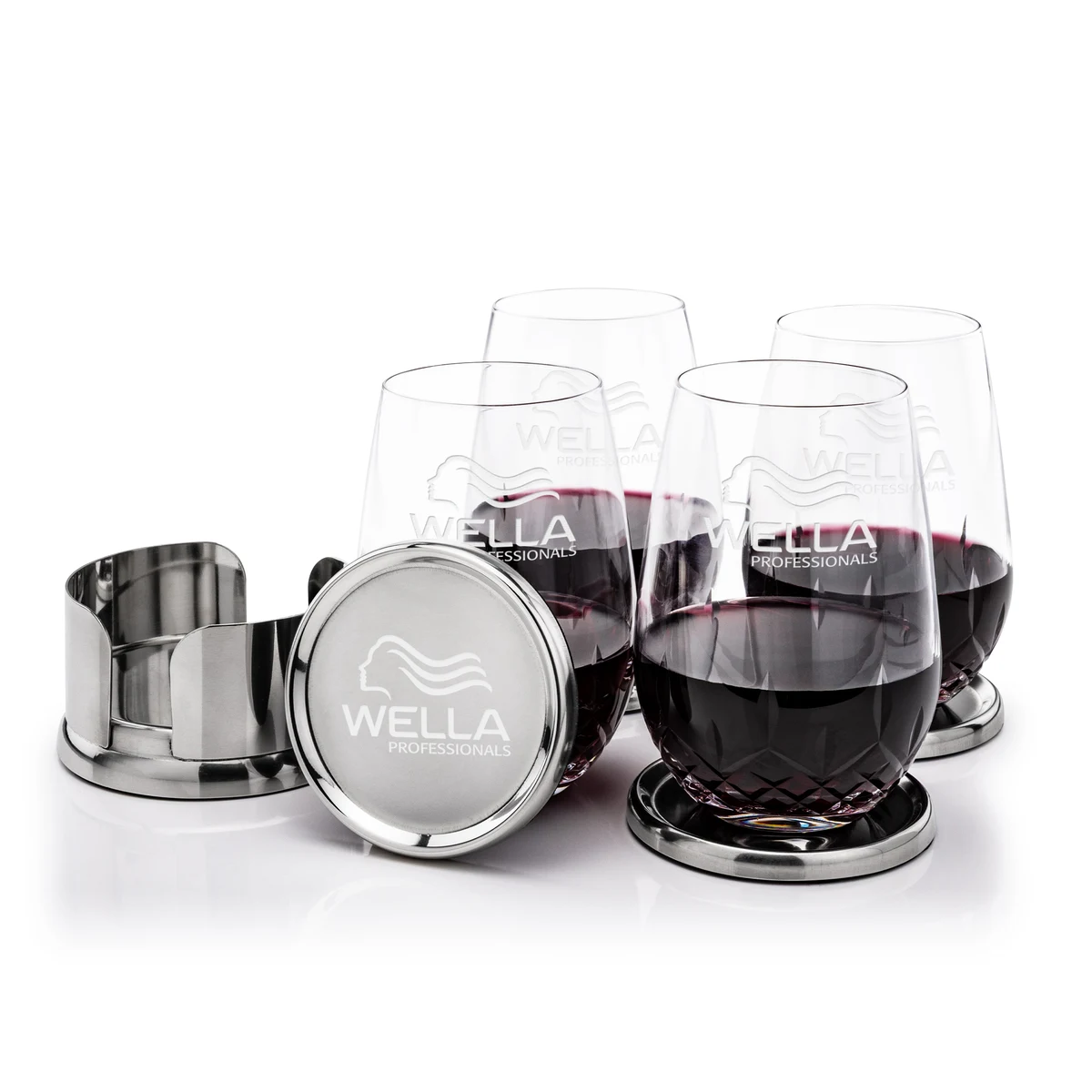 Baldoni Coasters & Templeton Stemless Wine Set 1