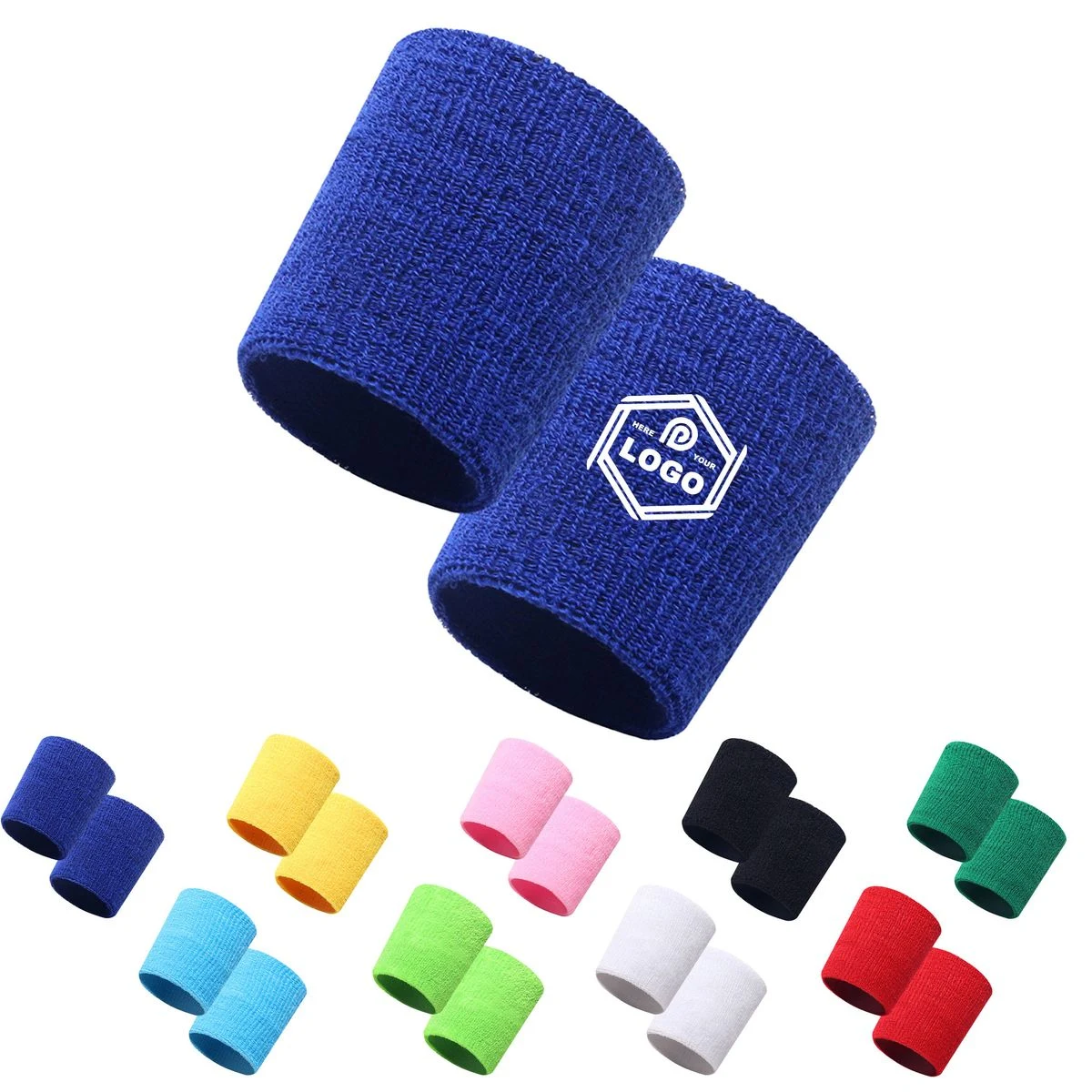 Deluxe Cotton Athletic Wrist Sweatband for Sports 1