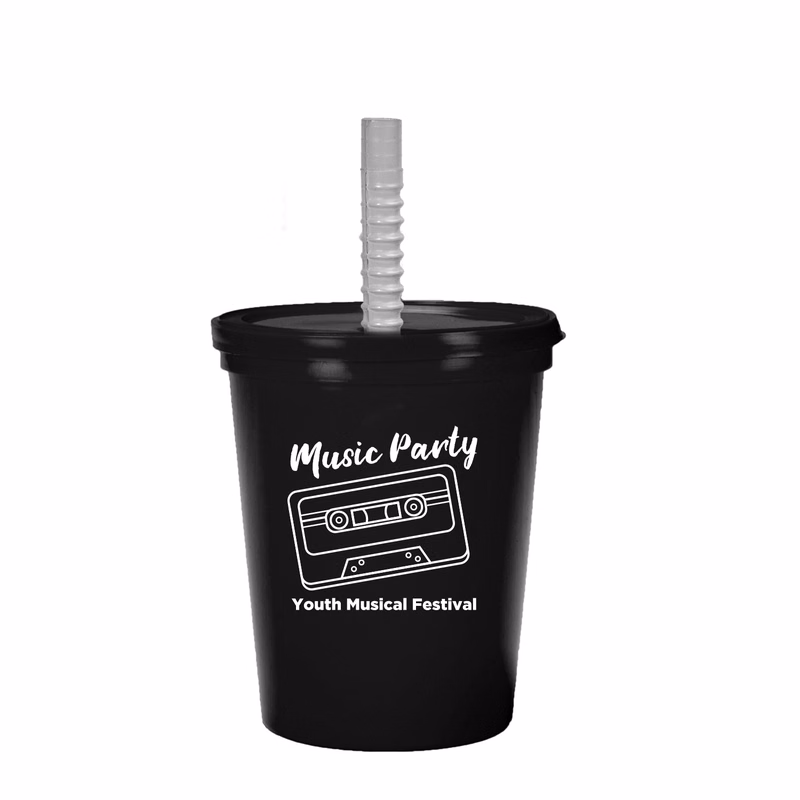 16 oz. Little Sippy Stadium Cup (1 Color Imprint)
