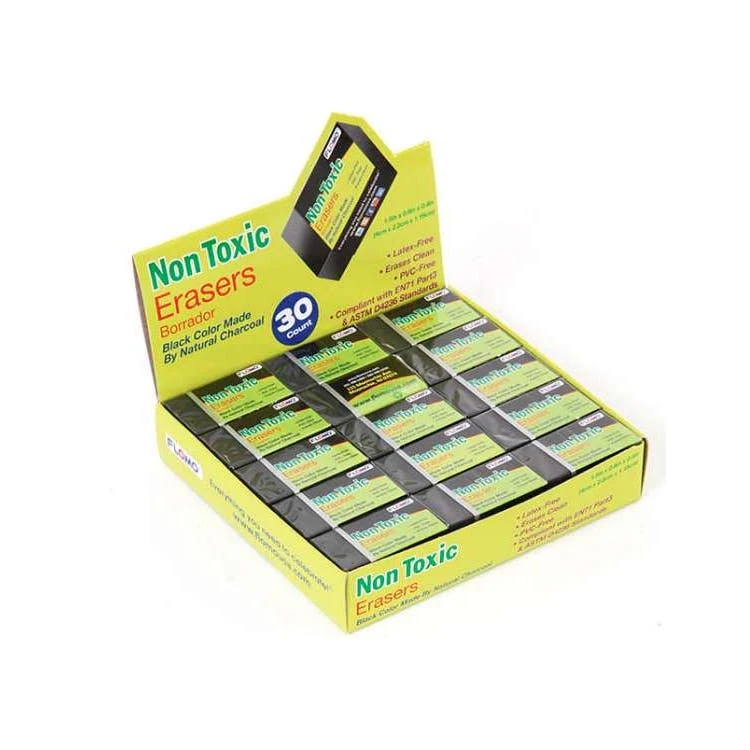 Nontoxic Natural Charcoal Erasers - 30 Pack 1