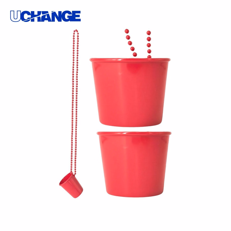Plastic Shot Glass Necklace with 30 Inch Chain 1.37" W x 2.2" H