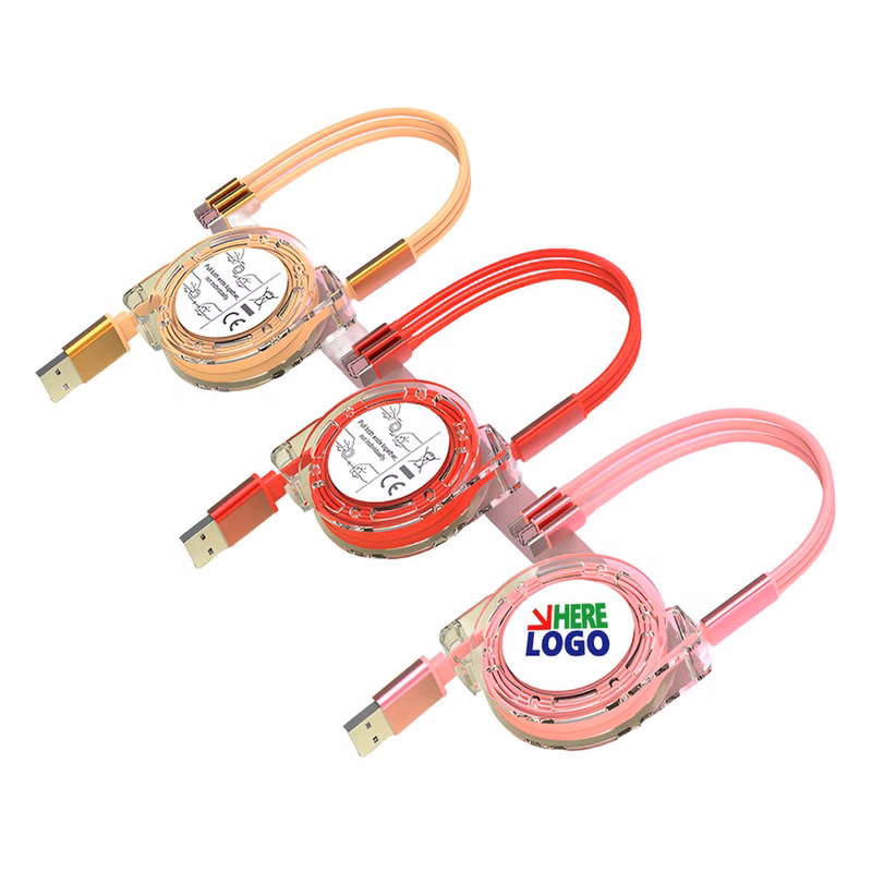 MOQ50 Portable Retractable Fast Charging Cable for Travel