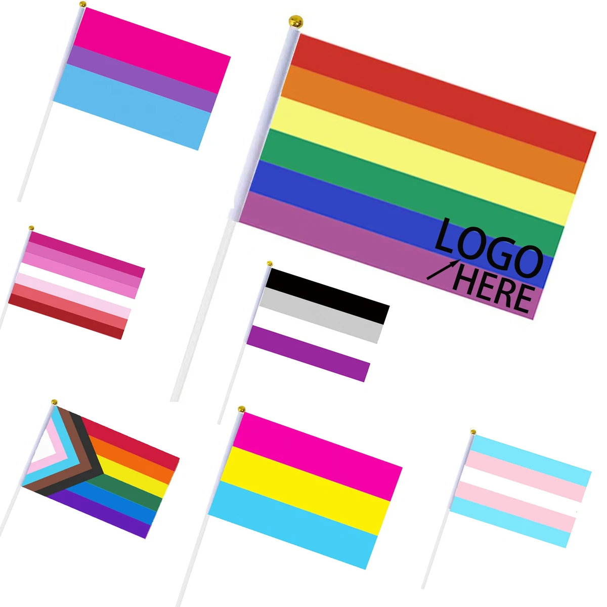 Polyester Rainbow Waving Flag 1