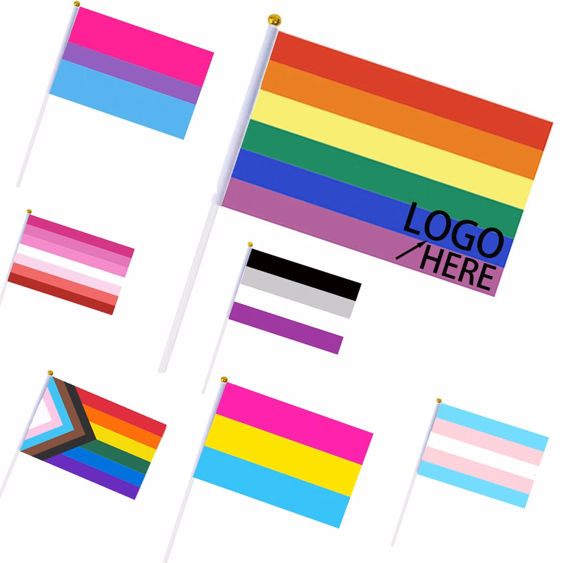Polyester Rainbow Waving Flag
