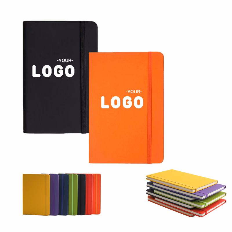 A5 Soft Leather Notebook with Elastic Strap