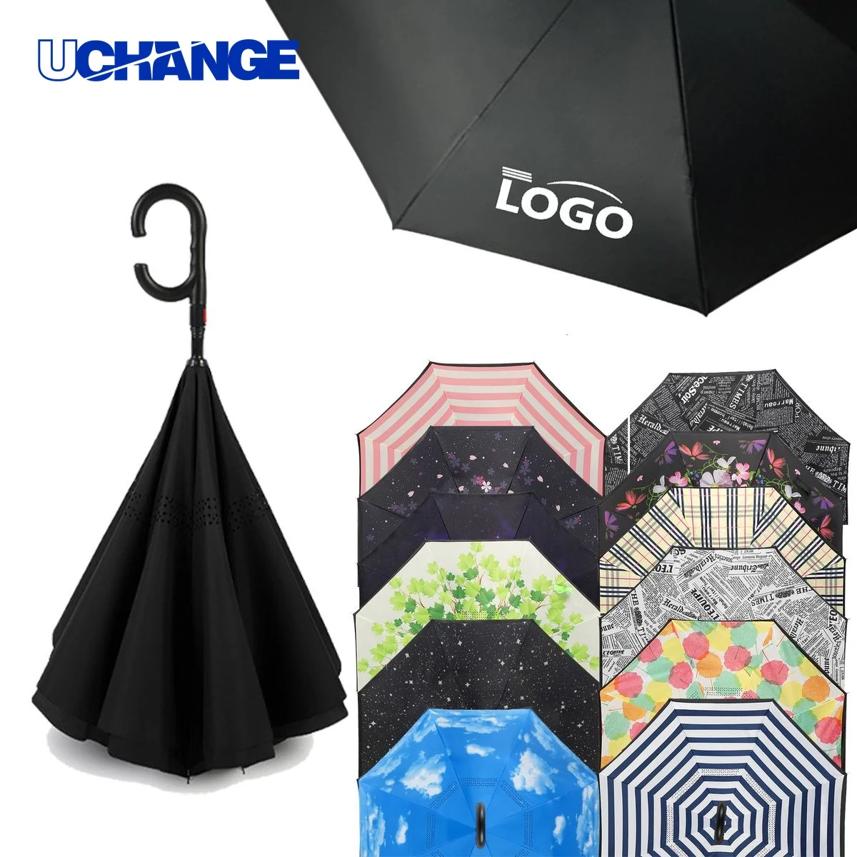 Reverse C-Handle Double-Layer Umbrella 1