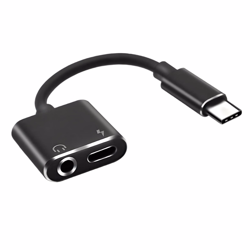 USB-C to 3.5mm Headphone Adapter 2-in-1 Audio Converter