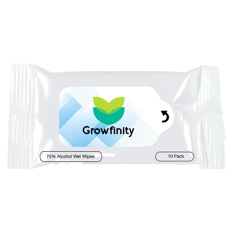 10 CT. ALCOHOL ANTIBACTERIAL WET WIPE PACKET 1