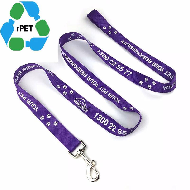 5/8"W x 72"L Durable rPET Eco-friendly Pet Leash w/ Metal Carabiner