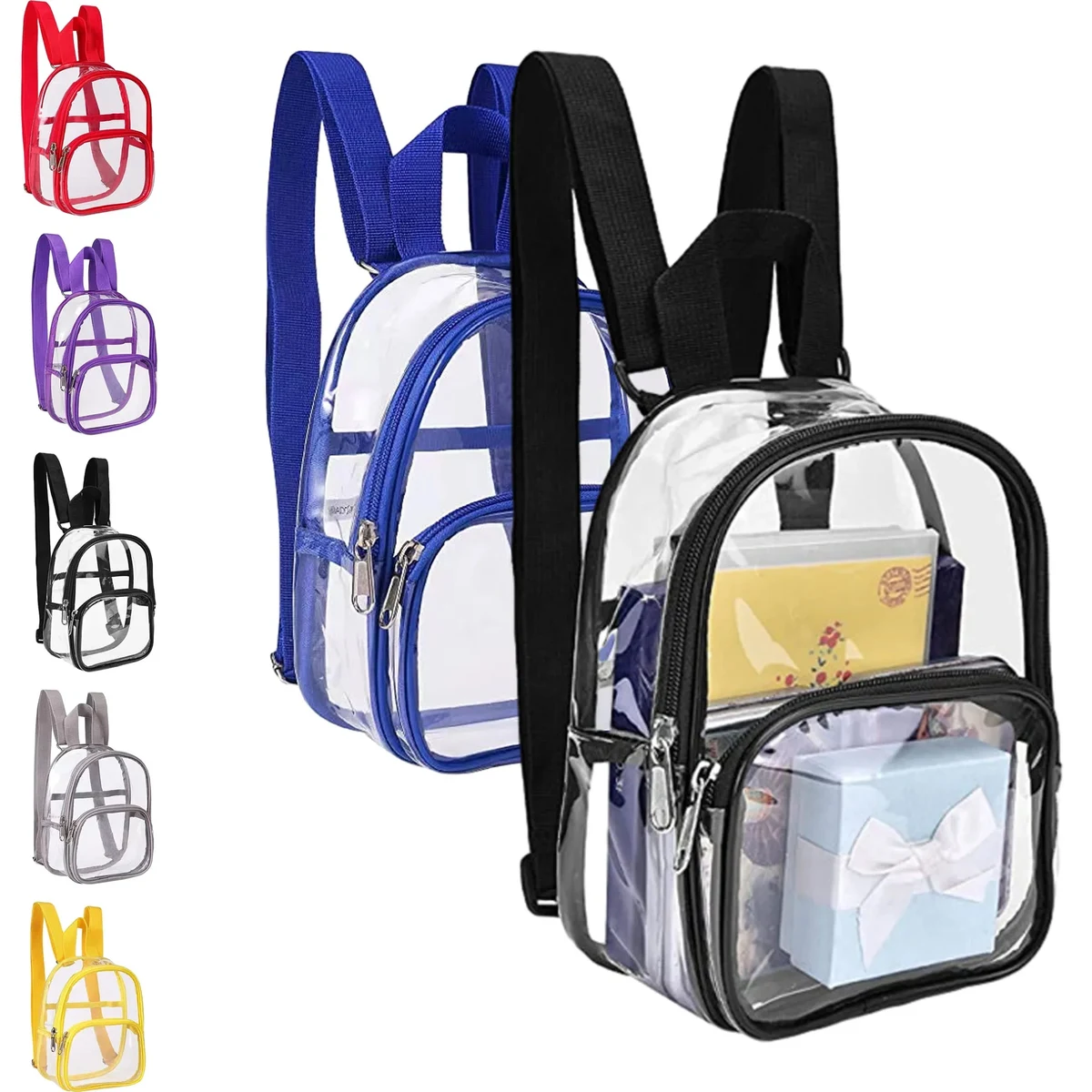 Transparent PVC Sports Backpack Adjustable Shoulder Bag 1
