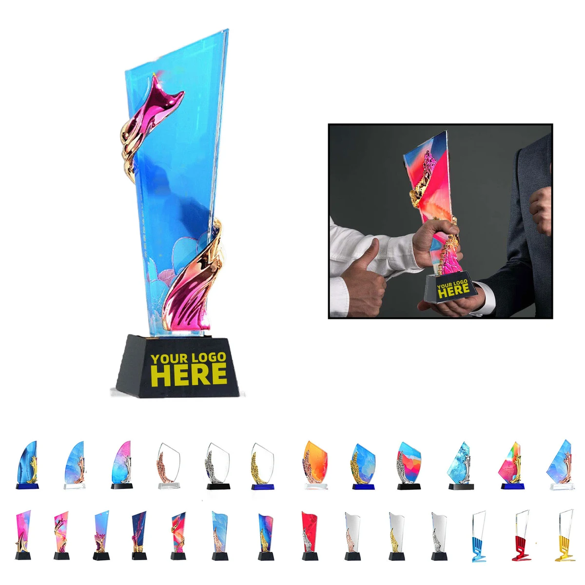 Colorful Crystal Trophy 1