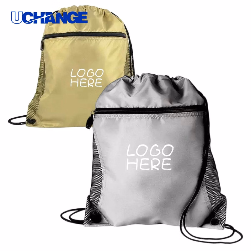 Metallic Drawstring Backpack