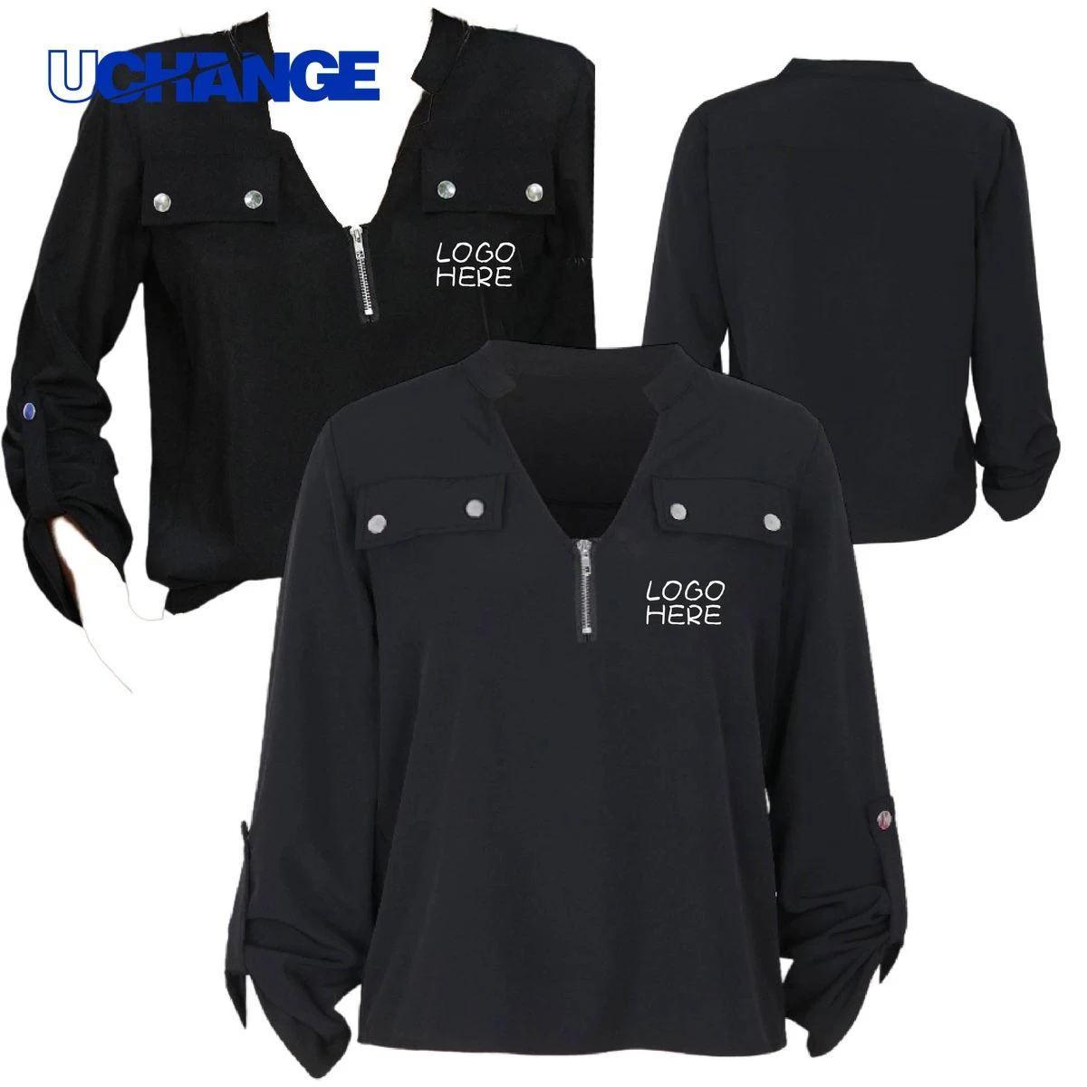 Women's V-Neck Blouse 1